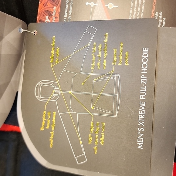 Cabela's Guidewear Men's Black and Red Hooded Jacket - Picture 14 of 14